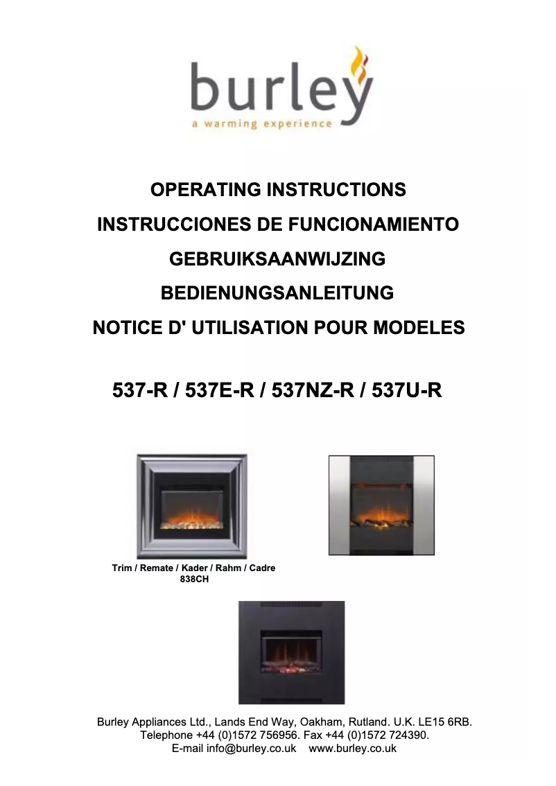 Page 1 de la notice Manuel utilisateur Burley 537-R