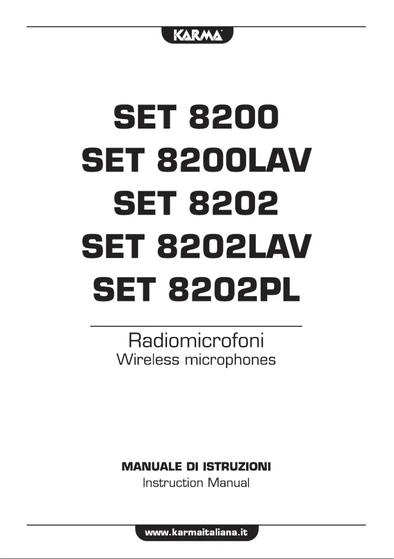 Image de la première page du manuel de l'appareil SET 8200