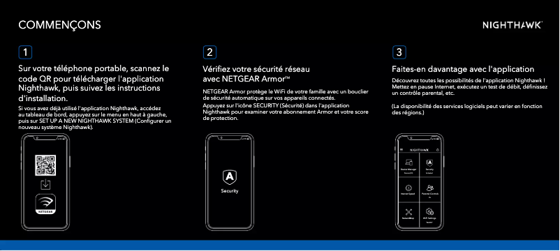 Image de la première page du manuel de l'appareil Nighthawk RS700S