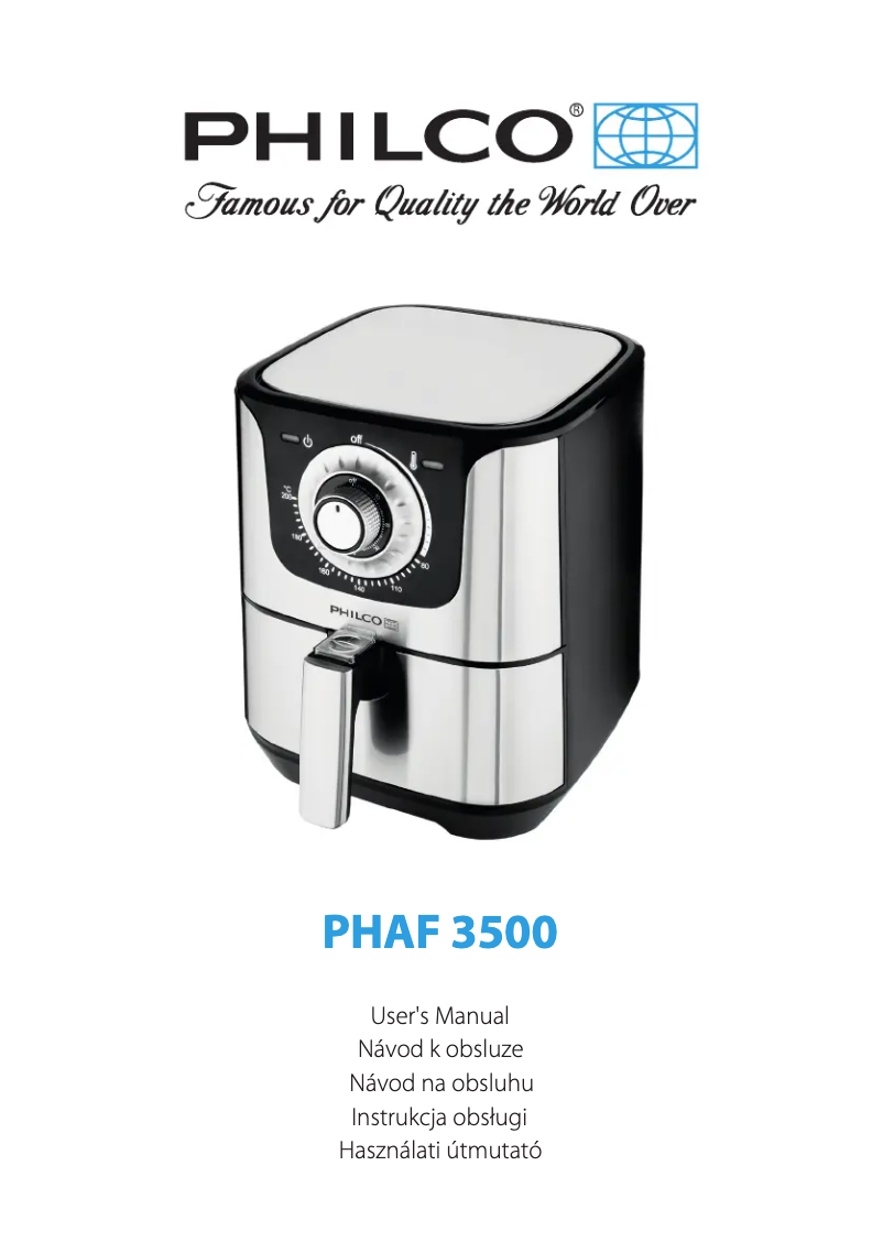 Page 1 de la notice Manuel utilisateur Philco PHAF 3500