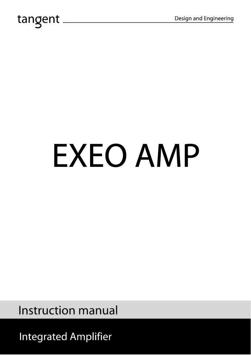 Página 1 del manual Manual de usuario Tangent Exeo AMP