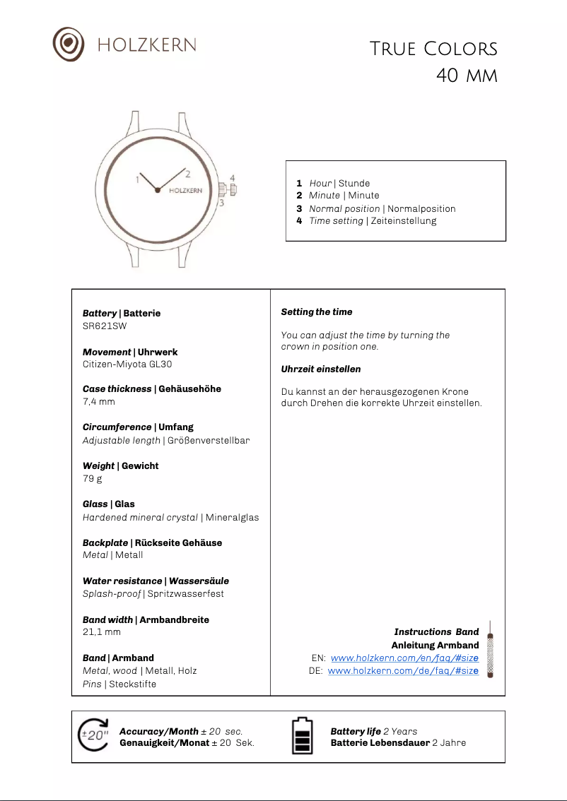 Page 1 de la notice Manuel utilisateur Holzkern Der Tutor