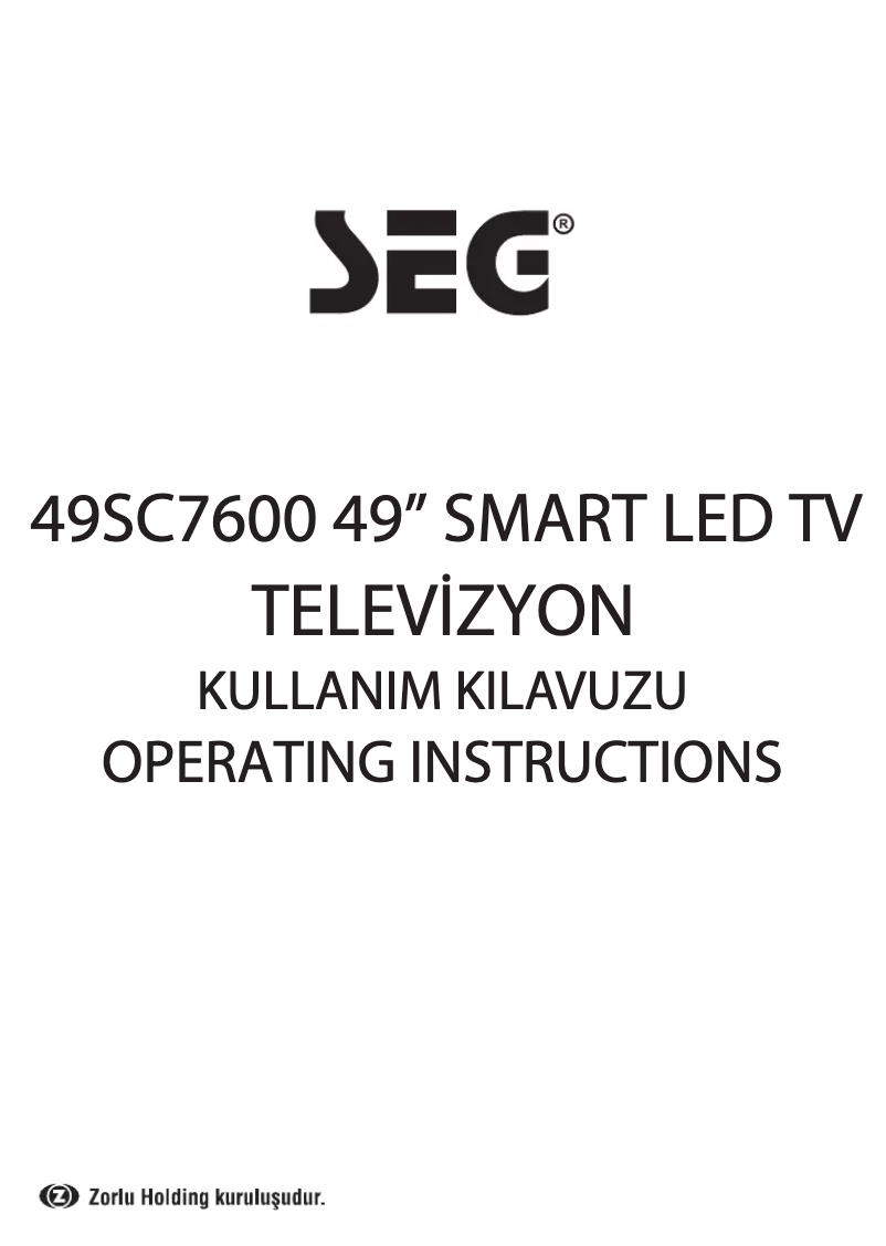 Page 1 de la notice Manuel utilisateur SEG 49SC7600