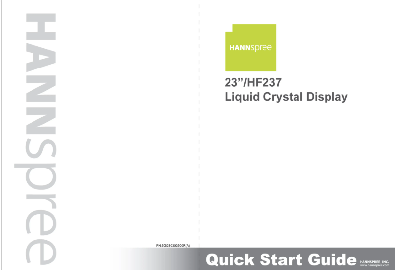 Image de la première page du manuel de l'appareil HF237HP