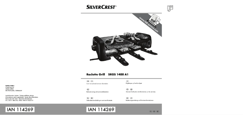Page 1 de la notice Manuel utilisateur SilverCrest SRGS 1400 A1