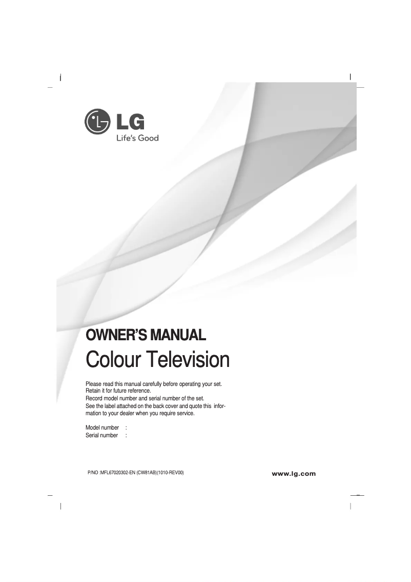 Page 1 de la notice Manuel utilisateur LG 21CD1RG