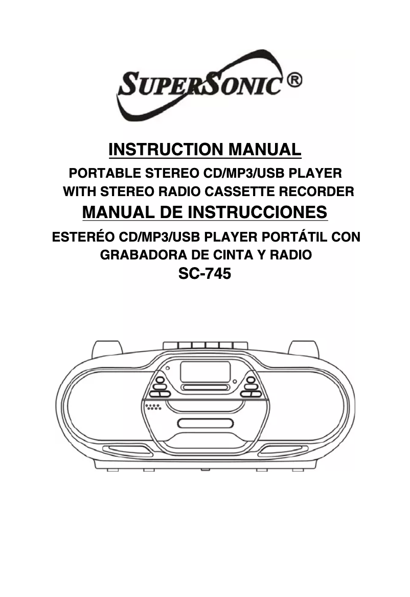 Image de la première page du manuel de l'appareil SC-745