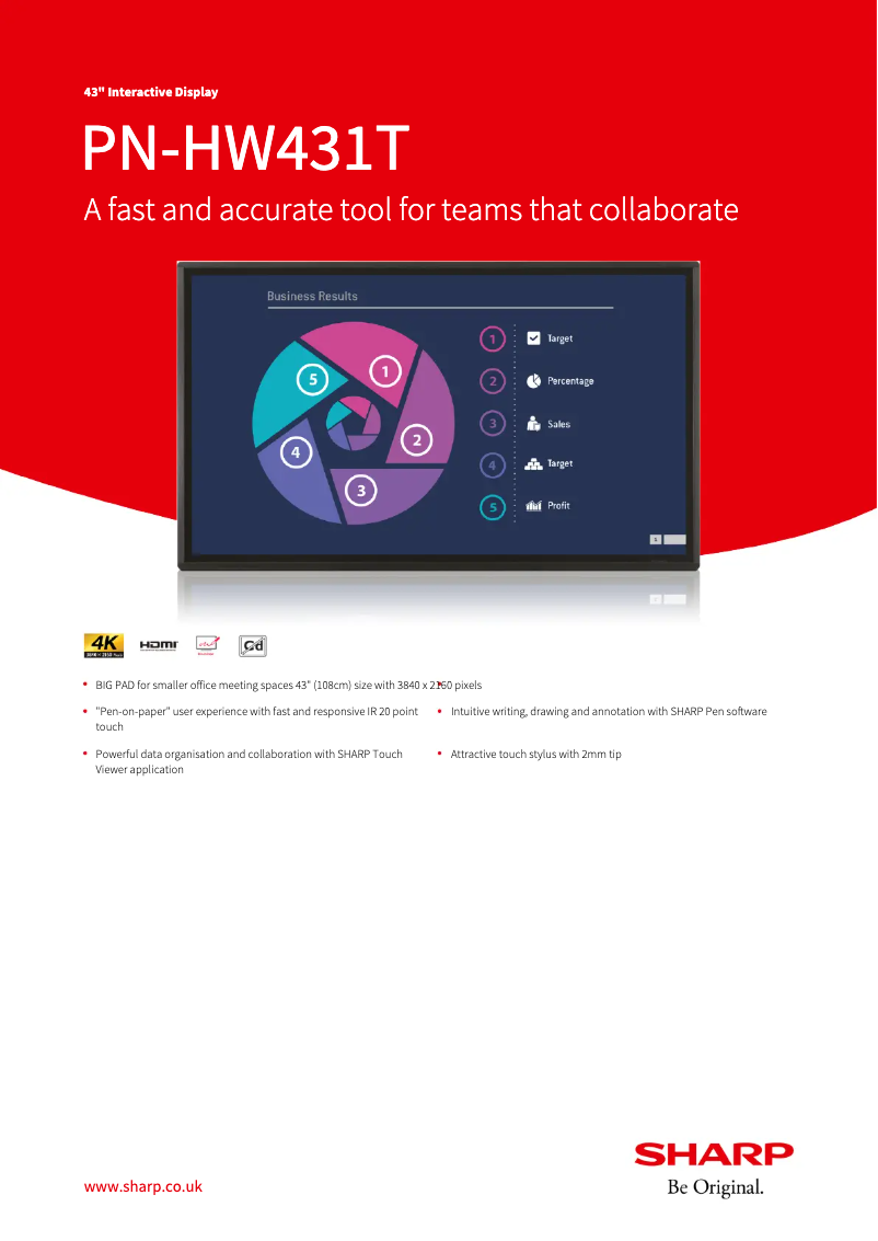 Image de la première page du manuel de l'appareil PN-HW431T