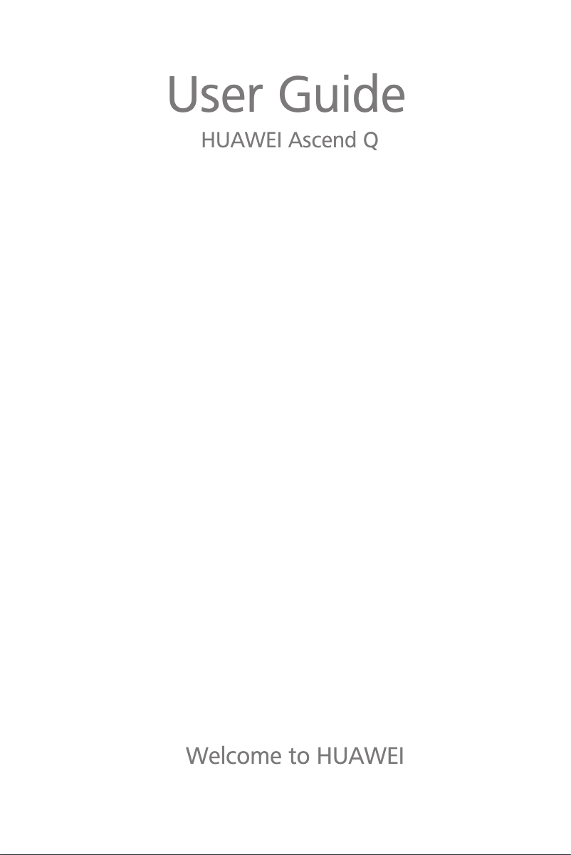 Page 1 de la notice Manuel utilisateur Huawei Ascend Q M660