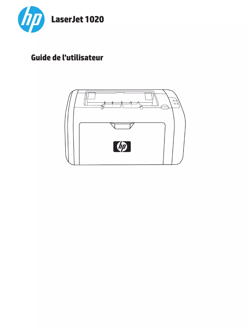 Imagen de la primera página del manual del dispositivo LaserJet 1020