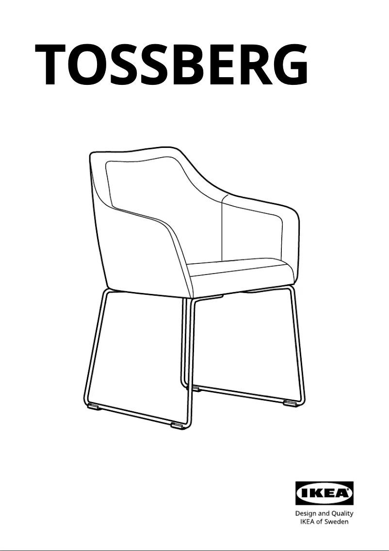 Page 1 de la notice Manuel utilisateur Ikea TOSSBERG 104.336.49