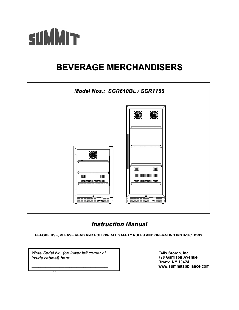 Image de la première page du manuel de l'appareil SCR1156