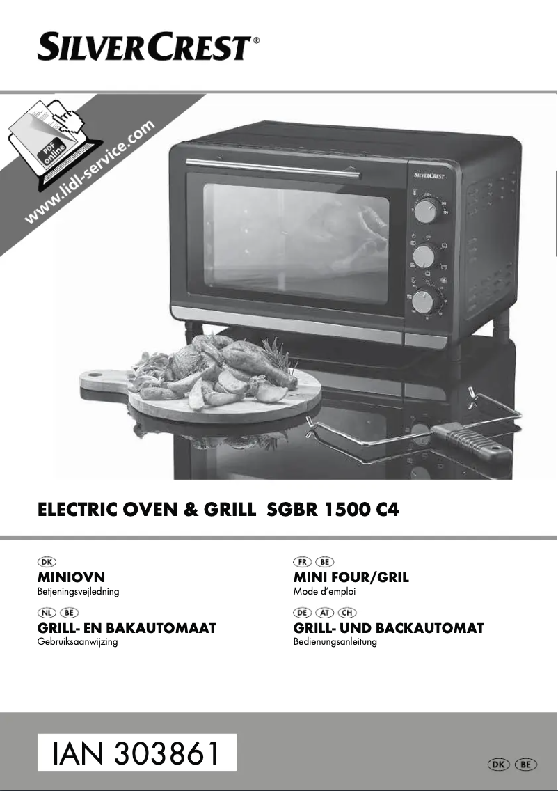 Page 1 de la notice Manuel utilisateur SilverCrest SGBR 1500 B4