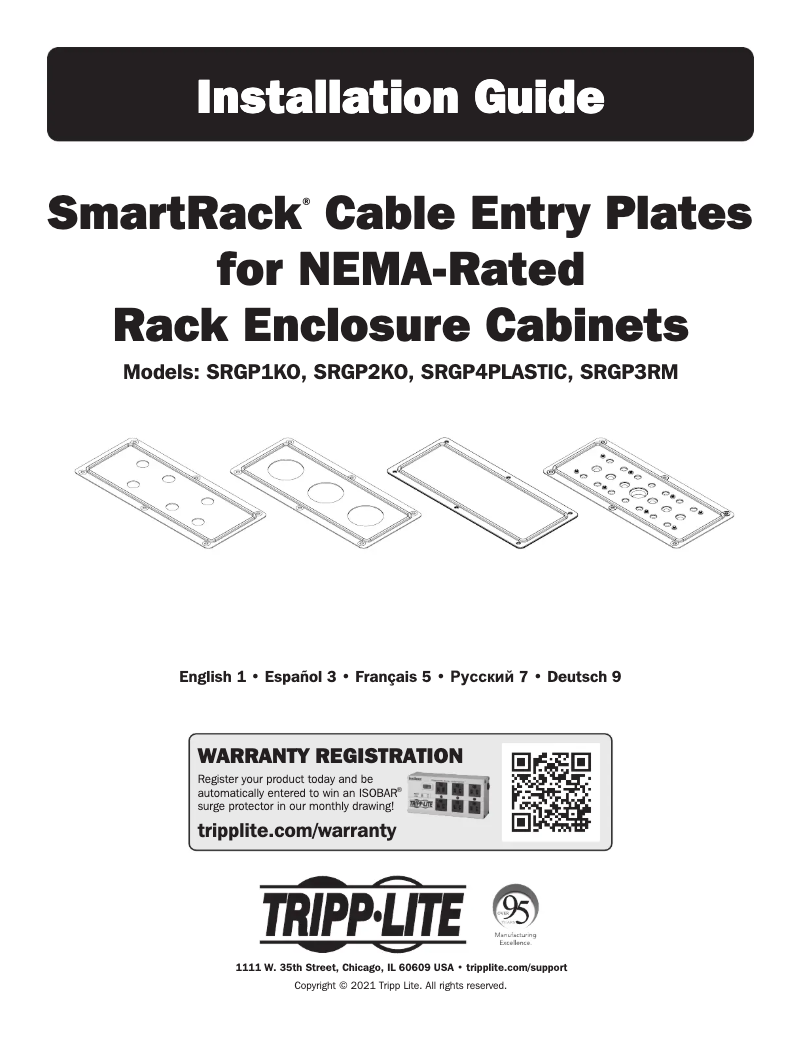 Page n°1 - Manuel utilisateur Tripp Lite SRGP2KO