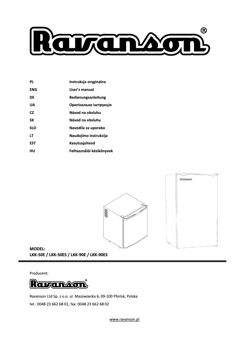 Page n°1 - Manuel utilisateur Ravanson LKK-50ES