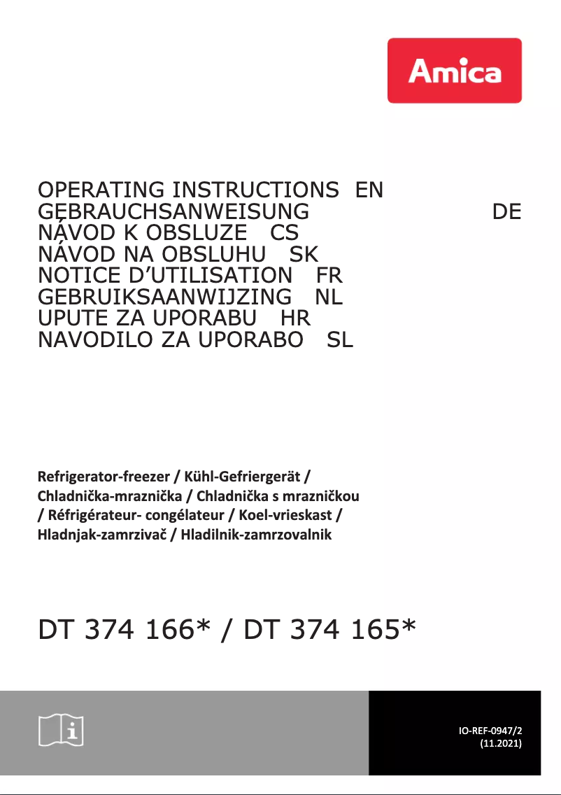 Página 1 del manual Manual de usuario Amica DT 374 166 W