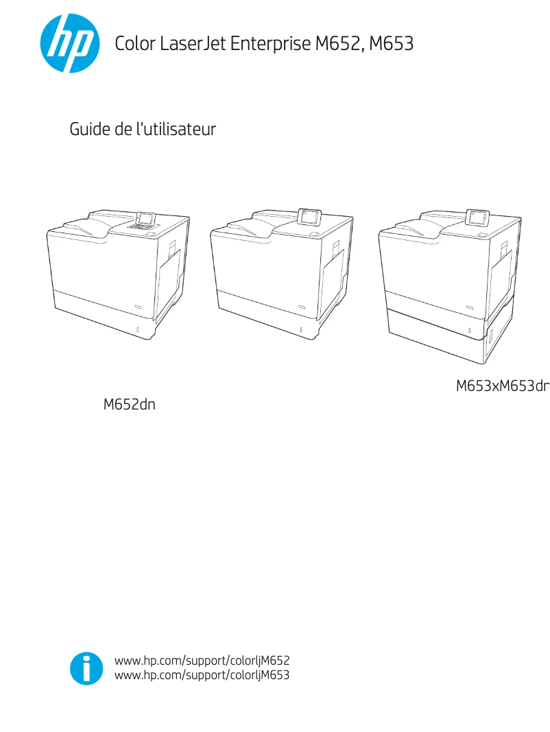 Image de la première page du manuel de l'appareil LaserJet E65050