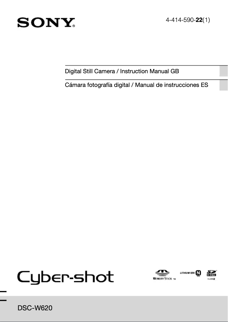 Page n°1 - Manuel utilisateur Sony Cybershot DSC-W620