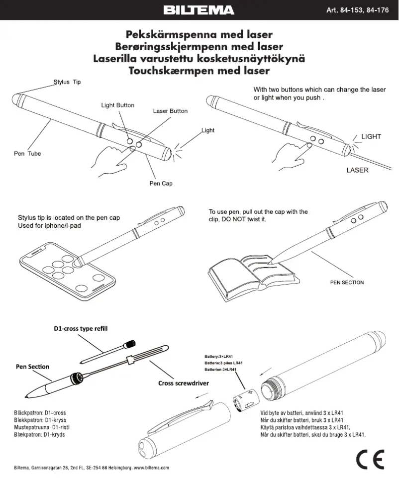 Page n°1 - Manuel utilisateur Biltema 84-153