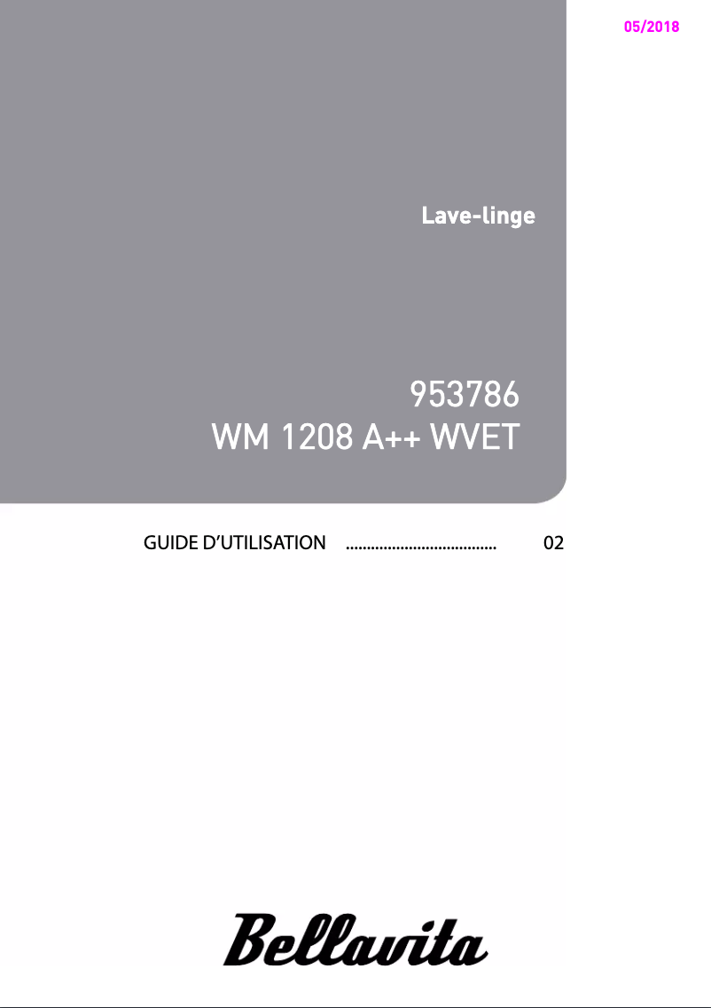 Image de la première page du manuel de l'appareil WM 1208 A++ WVET