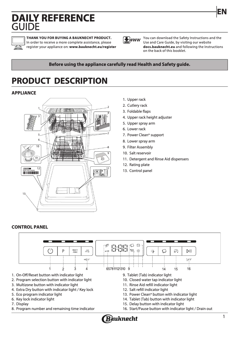Page n°1 - Manuel utilisateur Bauknecht BSUO 3O23 PF X