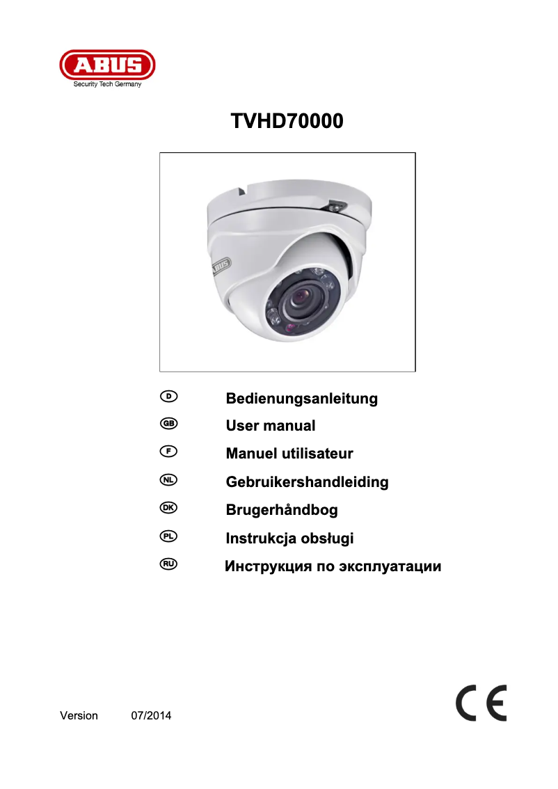 Image de la première page du manuel de l'appareil TVHD70000