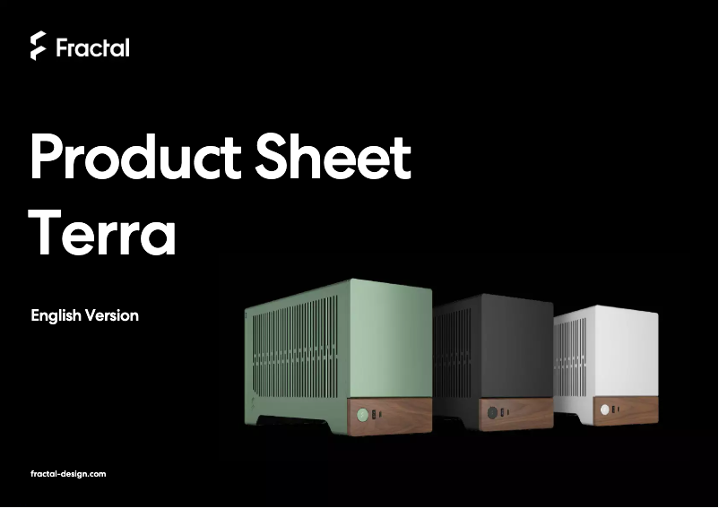 Page 1 de la notice Fiche technique Fractal Design Terra