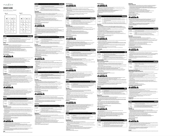 Image de la première page du manuel de l'appareil KBNM100BK