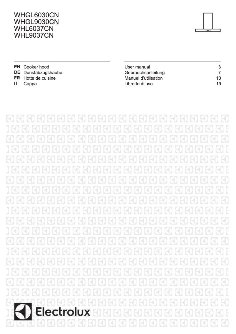Page 1 de la notice Manuel utilisateur Electrolux WHL9037CN