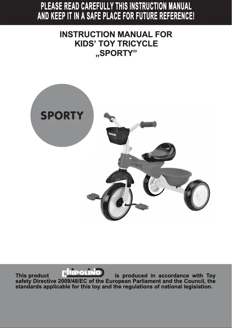Image de la première page du manuel de l'appareil Sporty