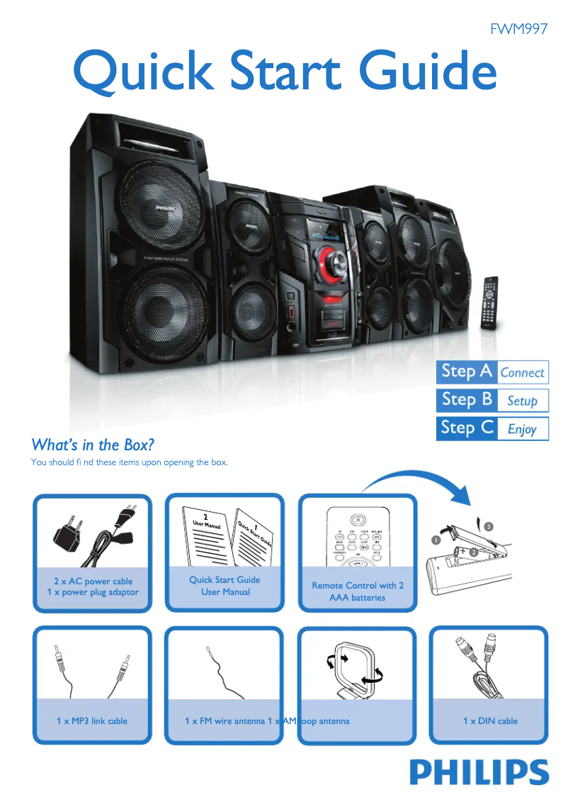 Image de la première page du manuel de l'appareil FWM997