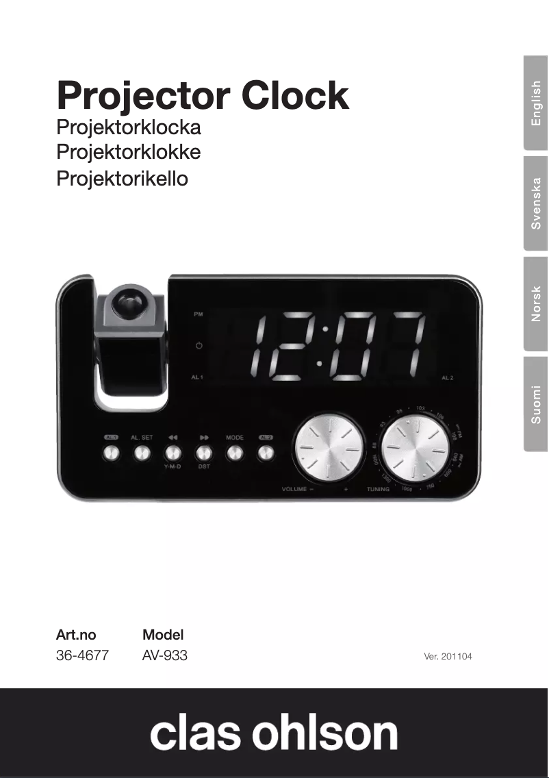 Page 1 de la notice Manuel utilisateur Prologue AV-933