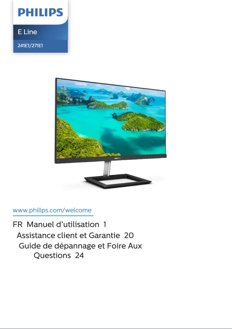 Page n°1 - Manuel utilisateur Philips 241E1D