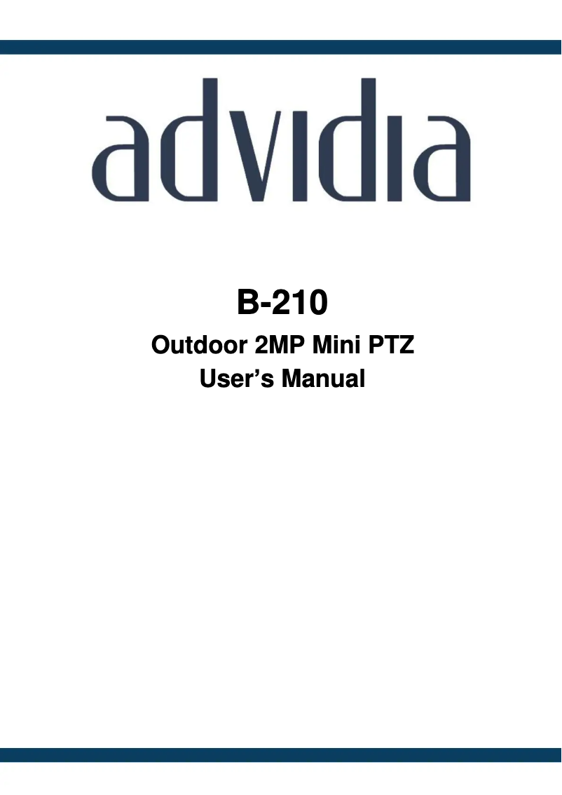 Image de la première page du manuel de l'appareil B-210