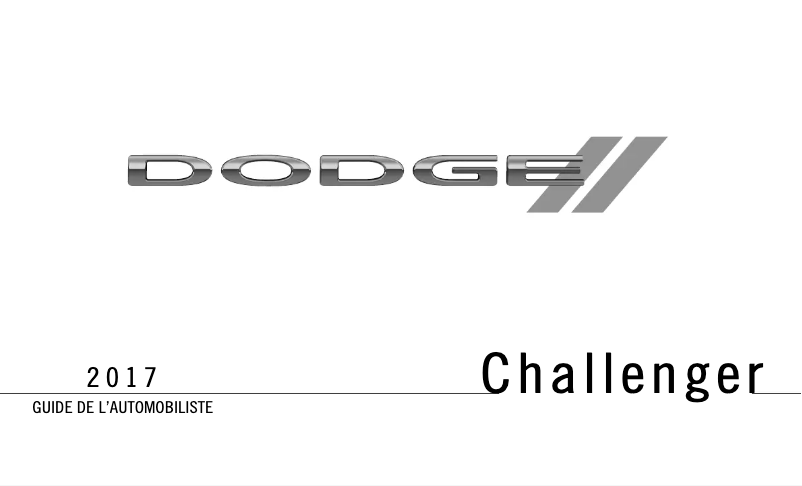 Página 1 del manual Manual de usuario Dodge Challenger (2017)