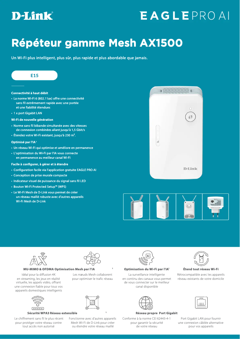 Image de la première page du manuel de l'appareil E15