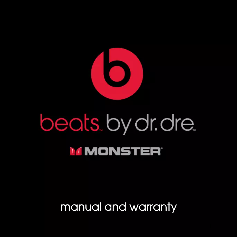 Image de la première page du manuel de l'appareil Beats by Dr Dre Studio