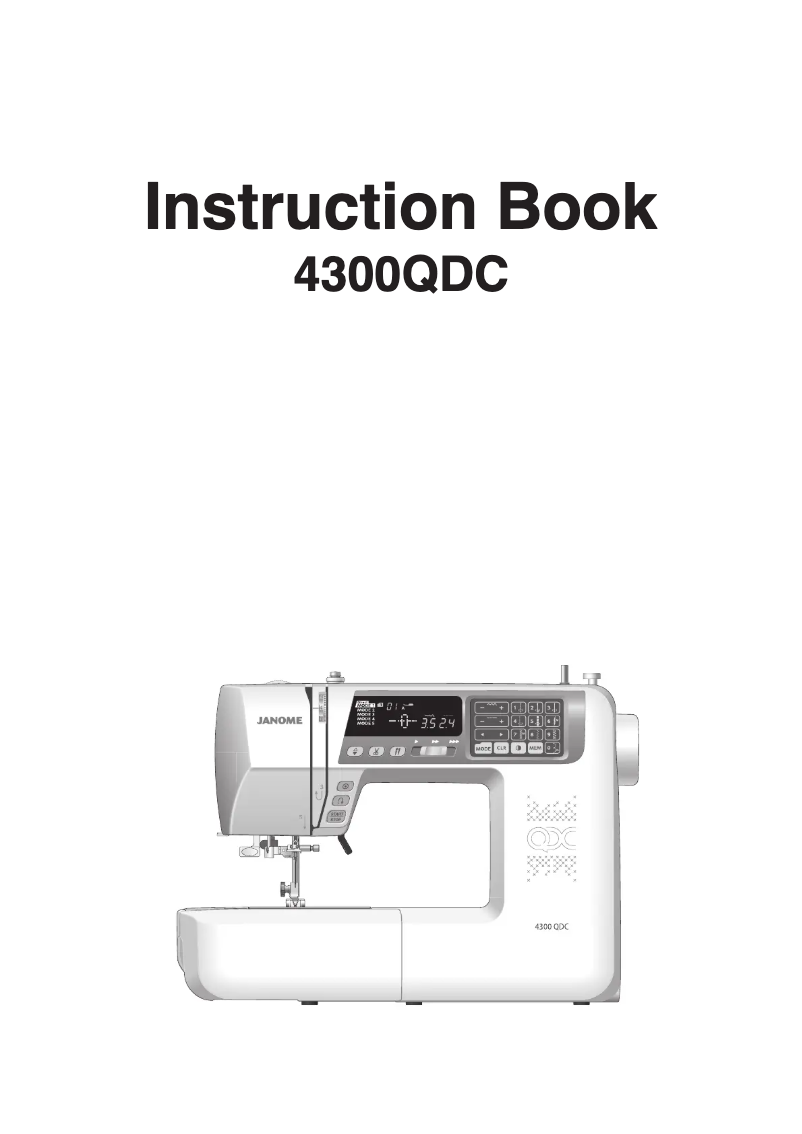 Page 1 de la notice Manuel utilisateur Janome 4300QDC