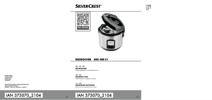 Page n°1 - Manuel utilisateur SilverCrest SRK 400 C1