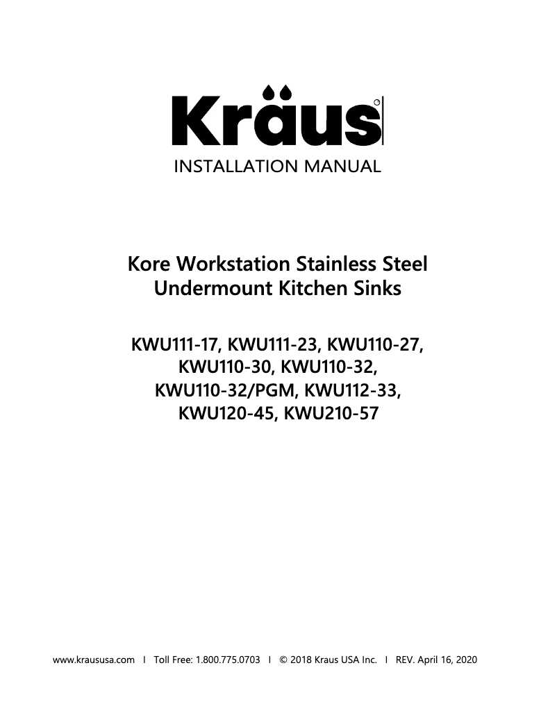 Page n°1 - Guide d'installation Hestan KFCL30YW