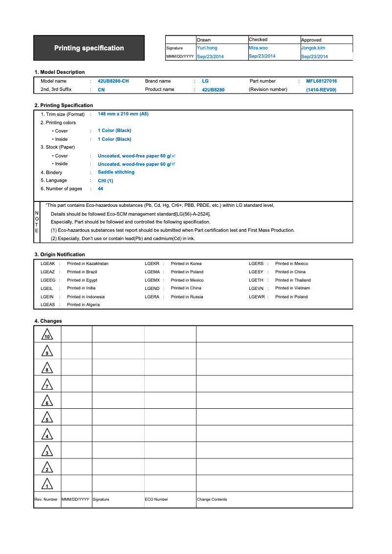 Page n°1 - Manuel utilisateur LG 49UB8270