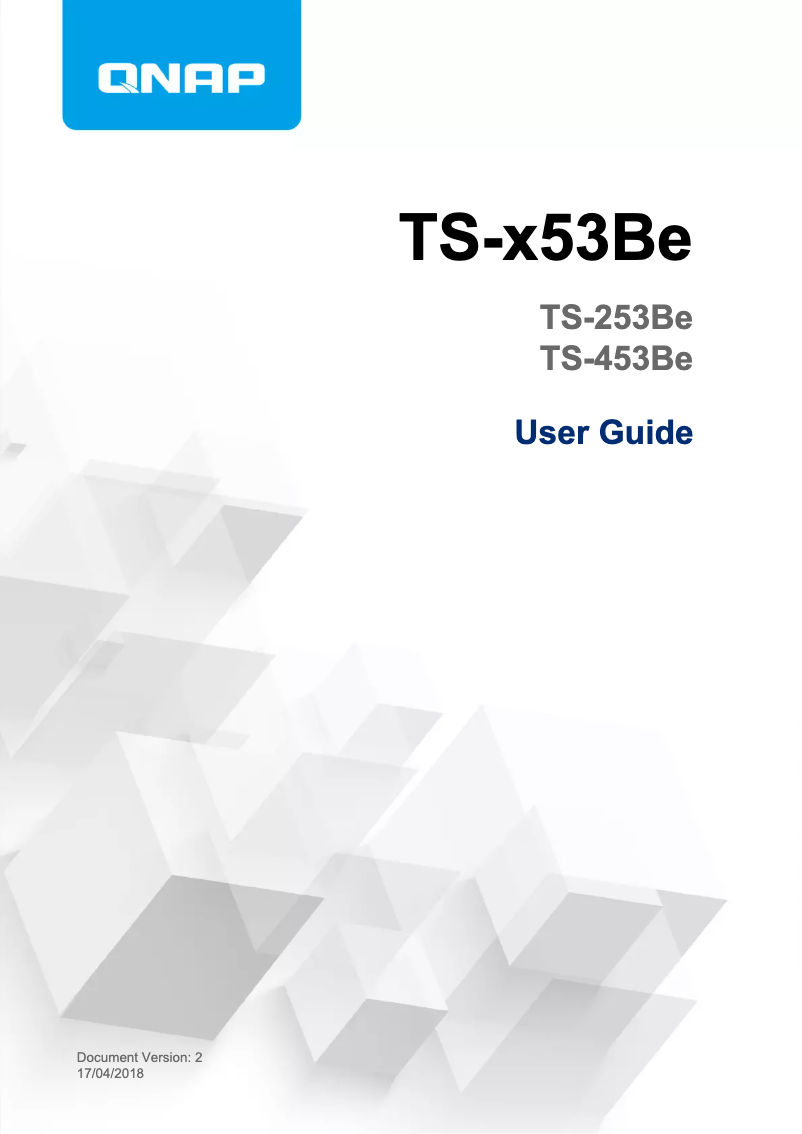 Page n°1 - Manuel utilisateur QNAP TS-253Be-2G