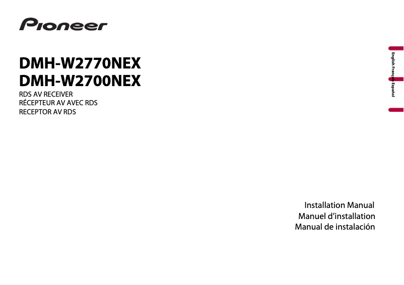 Image de la première page du manuel de l'appareil DMH-W2700NEX