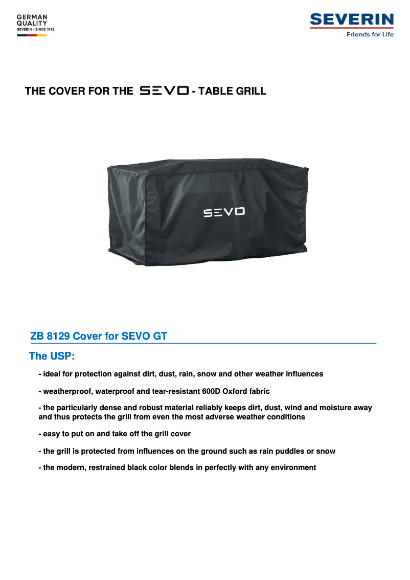 Page n°1 - Manuel utilisateur Severin ZB 8129
