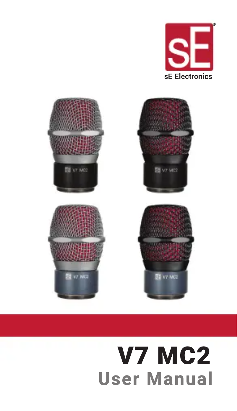 Page n°1 - Manuel utilisateur SE Electronics V7 MC2