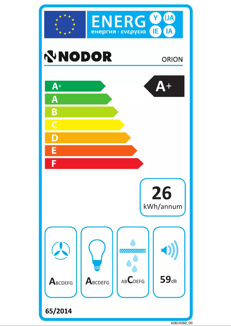 Page n°1 - Label énergétique Nodor Orion 900