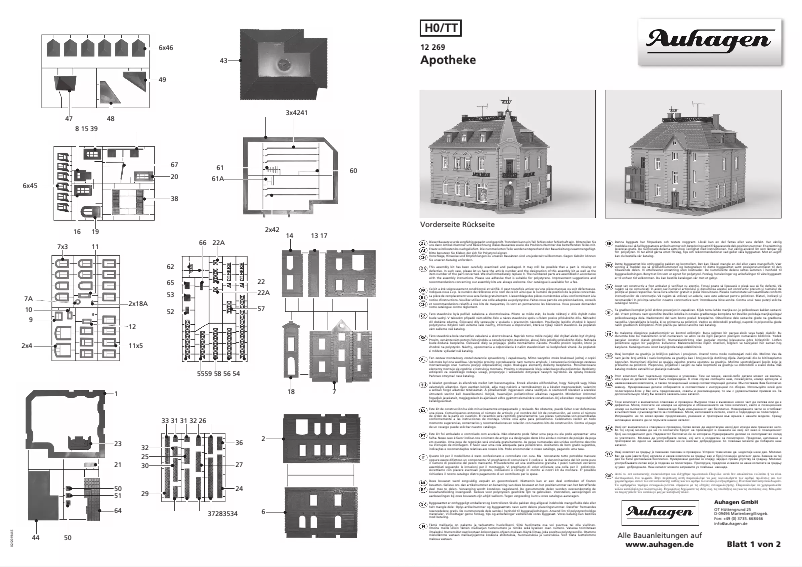 Page 1 de la notice Manuel utilisateur Auhagen 12269