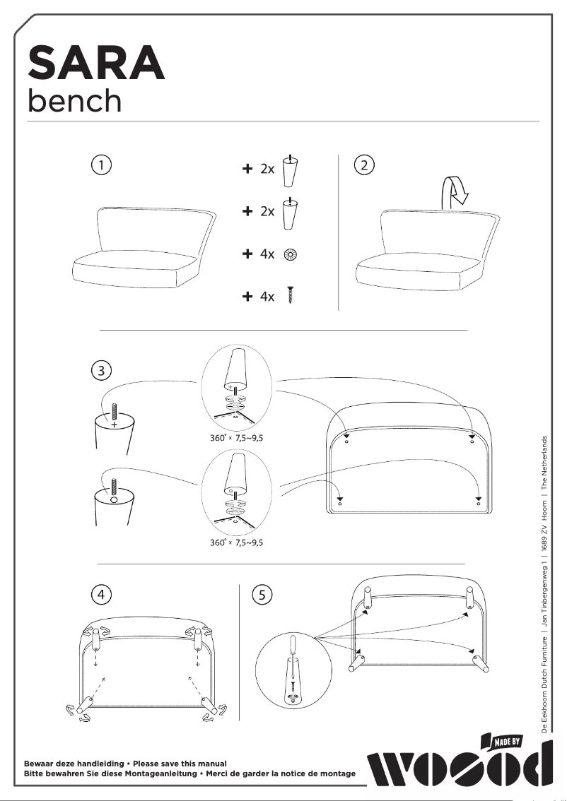 Image de la première page du manuel de l'appareil Sara