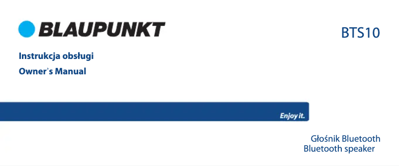 Página 1 del manual Manual de usuario Blaupunkt BTS10