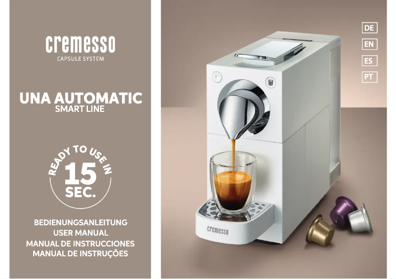 Page n°1 - Manuel utilisateur Cremesso Una Automatic